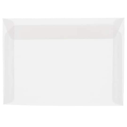 JAM Paper 8.75" x 11.5" Translucent Clear Vellum Envelopes, 25ct.
